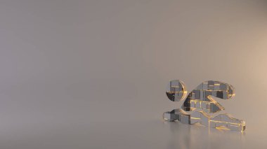 Yüzücü simgesinin hafif arkaplan 3d görüntüleme simgesi