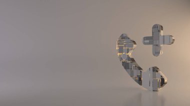 ışık arkaplan 3d teknoloji simgesi oluşturma