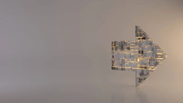 ışık arkaplan 3d ön sağ ok simgesi oluşturma simgesi