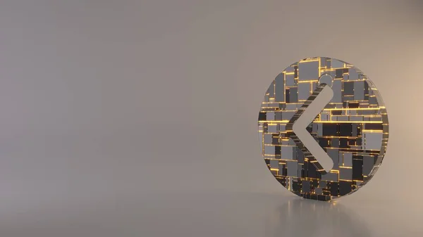 ışık arkaplan 3d sembolü simge çember sol simge