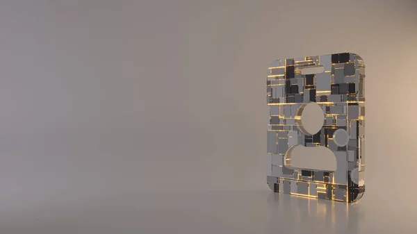 hafif arkaplan 3d kimlik simgesi oluşturma simgesi