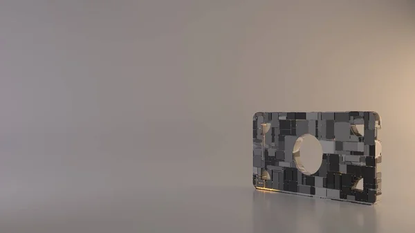Светлый фон 3d отображение символа денежной накладной — стоковое фото