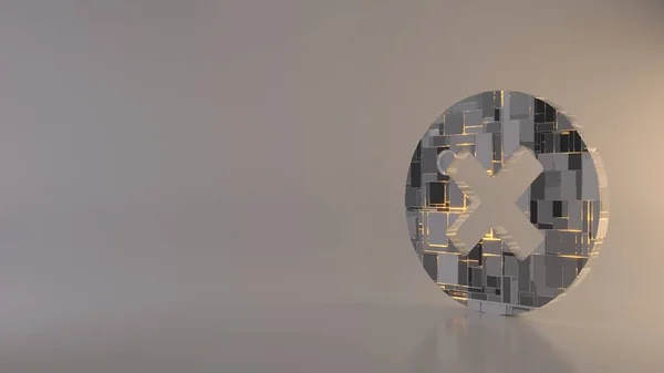 Licht Hintergrund 3D-Rendering-Symbol der Zeiten Kreis-Symbol — Stockfoto