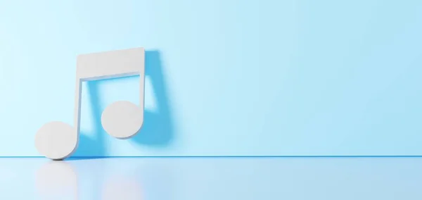 Müzik çalar simgesinin 3d görüntülemesi sağ tarafında boş alan olan zemin yansıması ile renk duvarına dayanır