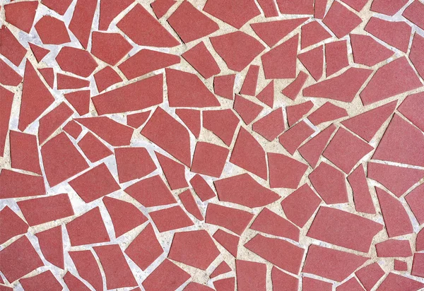 Mosaïque Tuiles Cassées Motif Sans Couture Mur Rouge Carreaux Sol Photos De Stock Libres De Droits