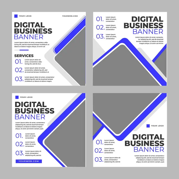 Design Vectorial Digital Marketing Fundal Banner Pătrat — Vector de stoc