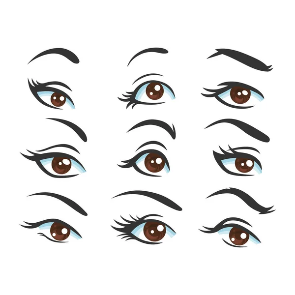 Kadın Gözü Yüzü — Stok Vektör