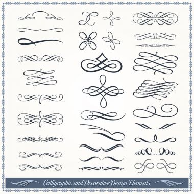 Kaligrafi ve dekoratif tasarım desenler Collection