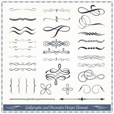 Kaligrafi ve dekoratif tasarım desenler Collection