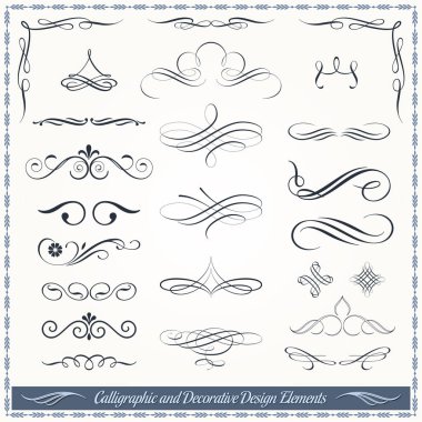Kaligrafi ve dekoratif tasarım desenler Collection