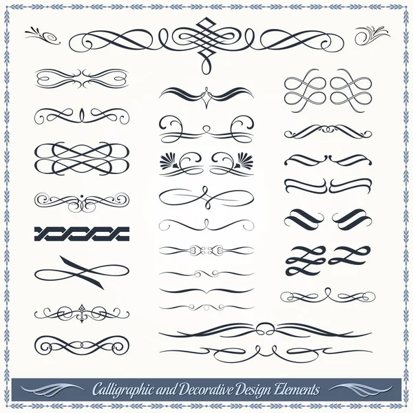 Calligraphic and Decorative Design Patterns Collection — Stock Vector