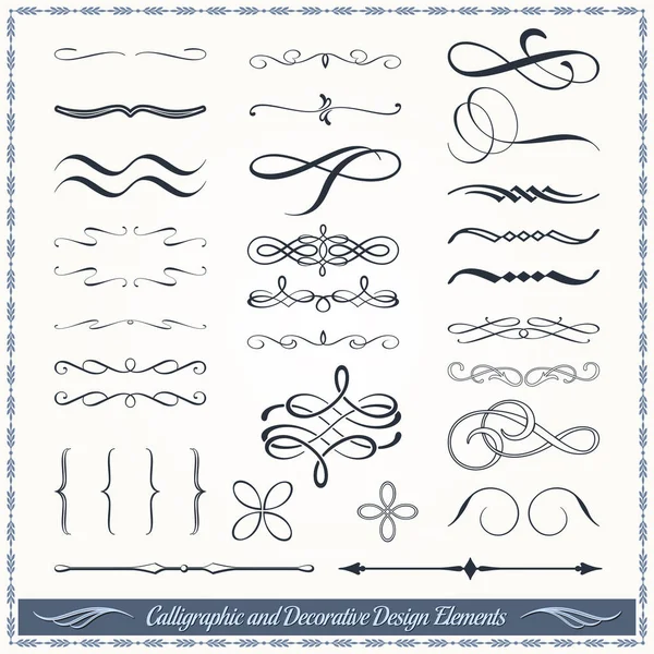 Calligraphic and Decorative Design Patterns Collection — Stock Vector