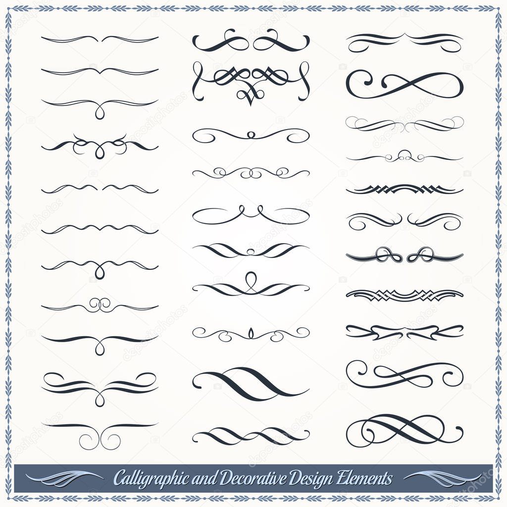 Calligraphic and Decorative Design Patterns Collection