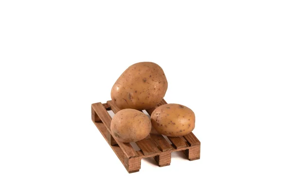 Patata Pallet Fondo Isolato — Foto Stock