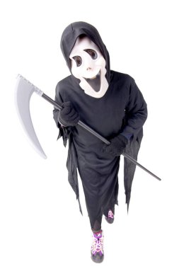 Cadılar Bayramı için giyinmiş çocuk