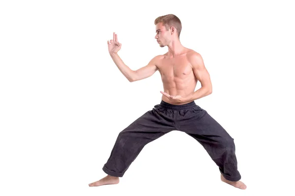 Knappe karate vechter — Stockfoto