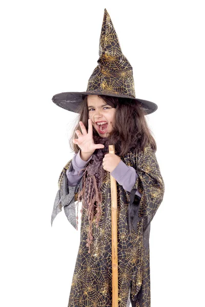 Happy witch girl — Stock Photo, Image