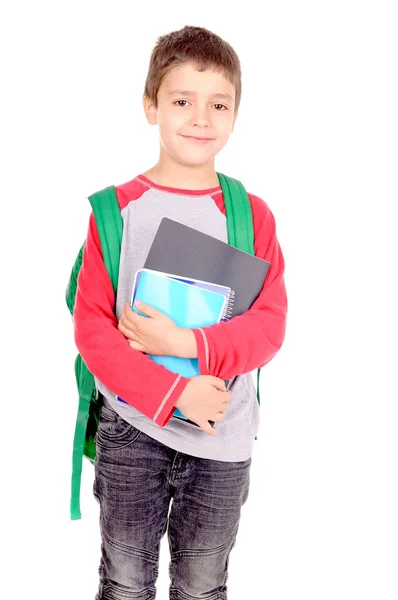 Menino pronto para a escola — Fotografia de Stock