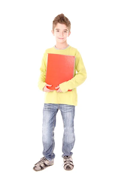 Niño pequeño sosteniendo libros — Foto de Stock