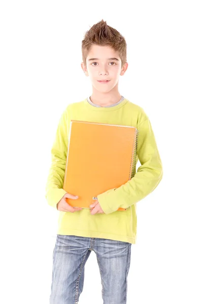 Ragazzo che tiene libri — Foto Stock