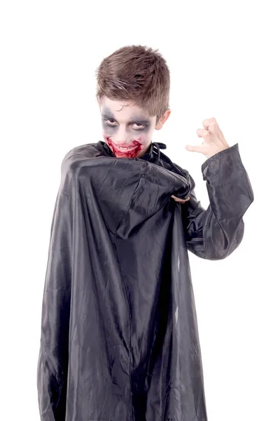 Маленький мальчик Вампир — стоковое фото