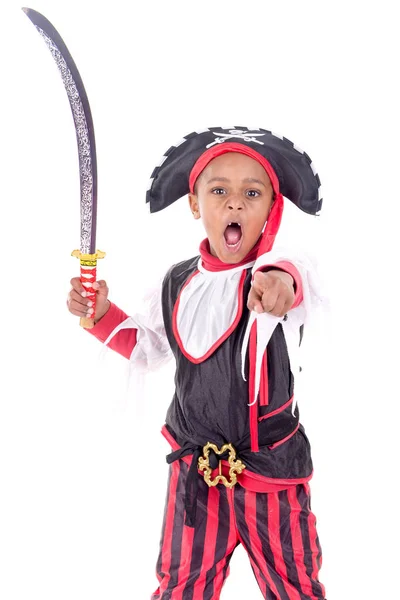 Симпатичный мальчик Пират — стоковое фото