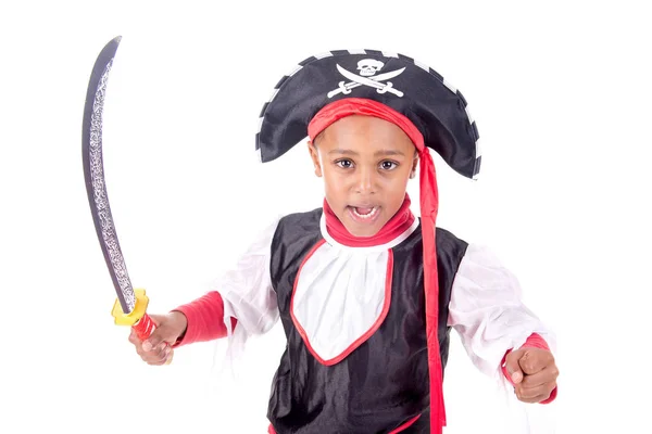 Симпатичный мальчик Пират — стоковое фото