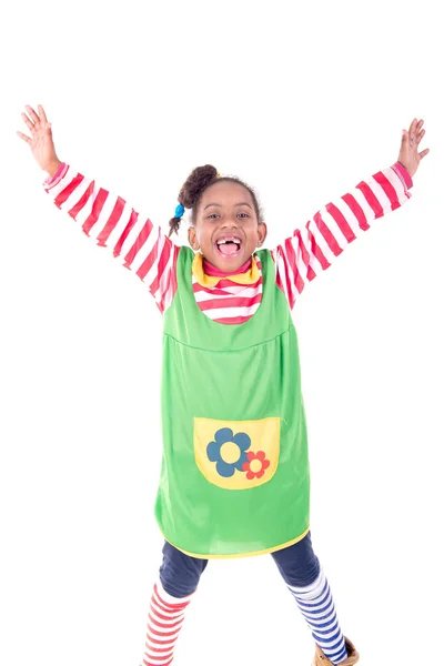 Happy clown girl — Stock Photo, Image