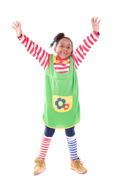 Ragazza clown felice — Foto Stock
