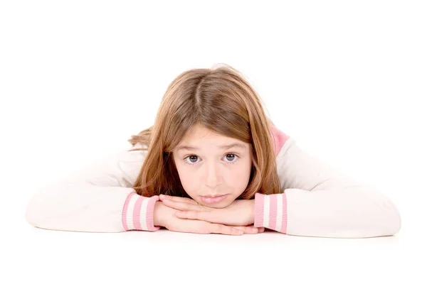 Little girl lying — Stock Photo, Image