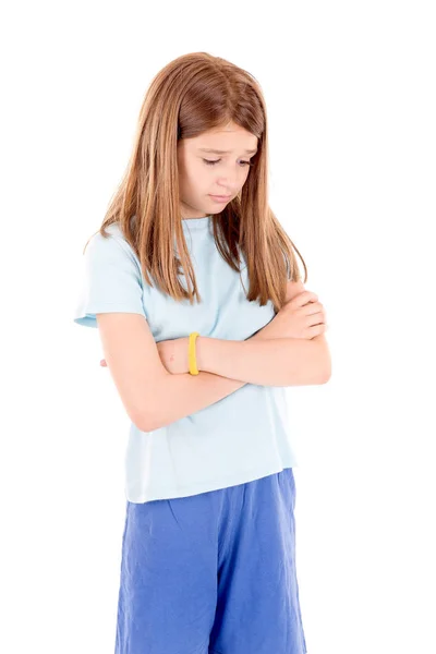 Little girl posing isolated — Stock Photo, Image