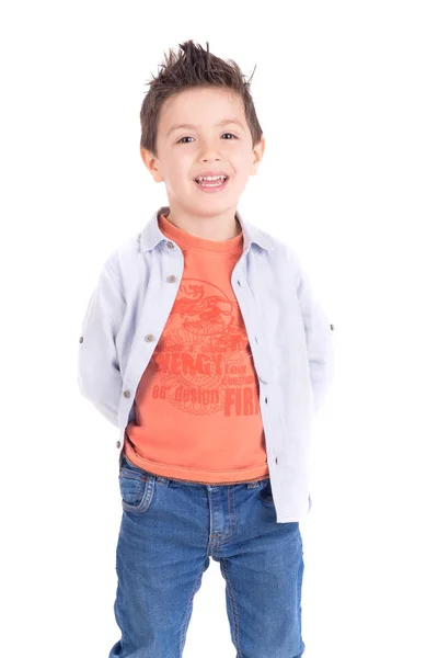 Kleine jongen heeft plezier — Stockfoto