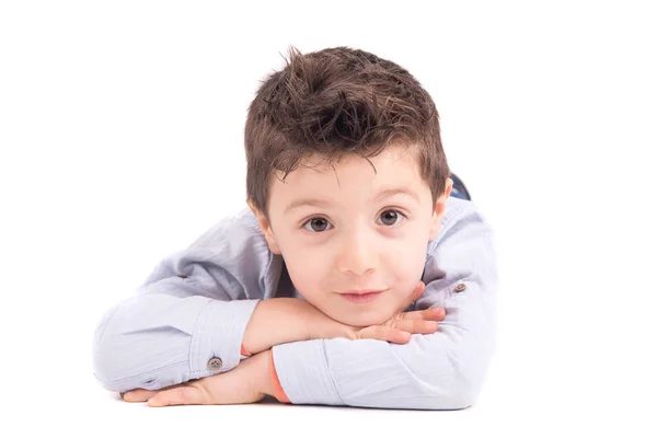 Liten pojke i färgglada kläder — Stockfoto