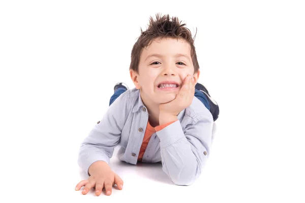 Little boy in colorful clothes — Stock Photo, Image