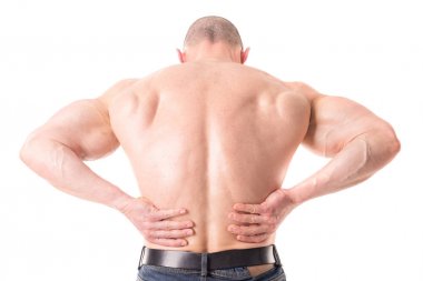 Yaralı eklem üzerinde tutan adam