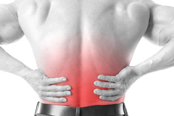 Hombre sosteniendo en articulación lesionada — Foto de Stock