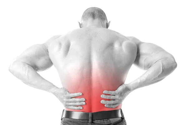 Hombre sosteniendo en articulación lesionada —  Fotos de Stock