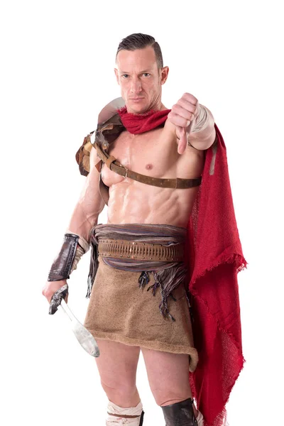 Man in gladiator armor — Stockfoto