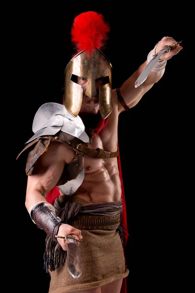 ชายในชุดเกราะ Gladiator — ภาพถ่ายสต็อก