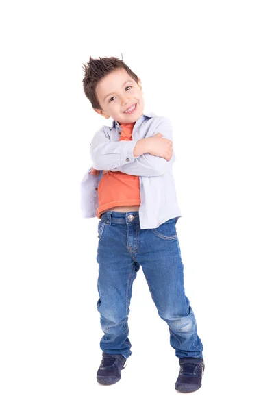 Kleine jongen heeft plezier — Stockfoto