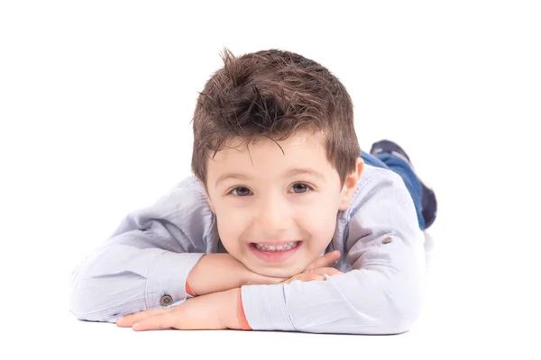 Jongetje in kleurrijke kleding — Stockfoto