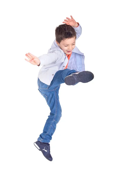 Kleine jongen heeft plezier — Stockfoto