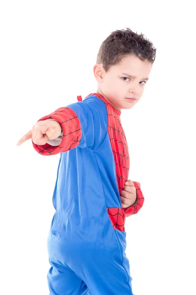 Ragazzo in costume da supereroe — Foto Stock