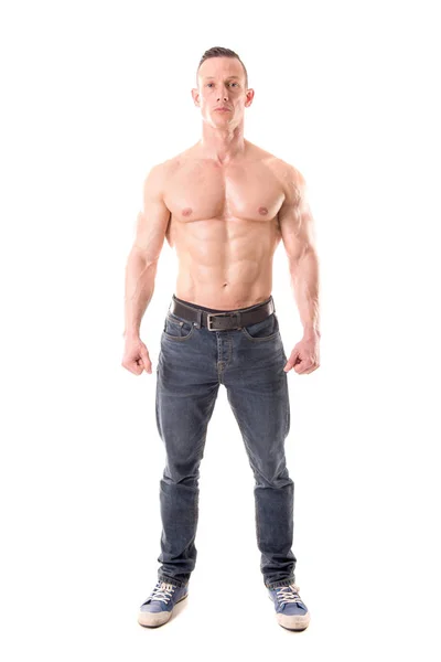 Athletic man wearing jeans — Stock Photo, Image