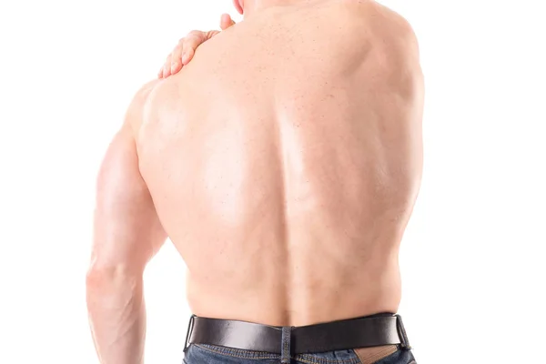 Hombre sosteniendo en articulación lesionada —  Fotos de Stock