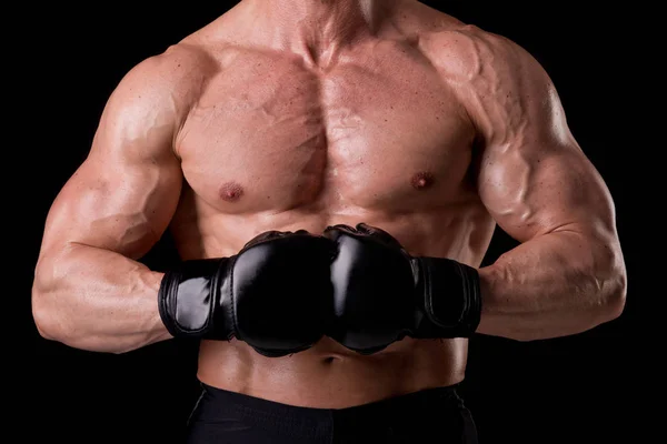 Fighter standing in gloves — Stock Photo, Image