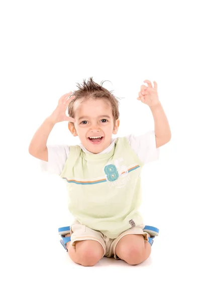 Kleiner Junge hat Spaß — Stockfoto