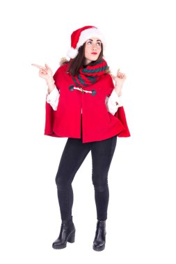 güzel genç kız Noel şapka ile