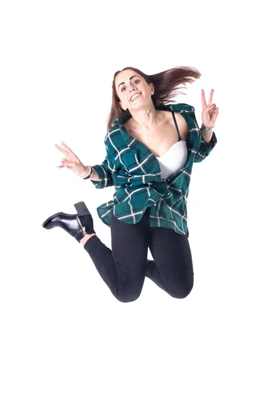 Young girl jumping — Stock Photo, Image