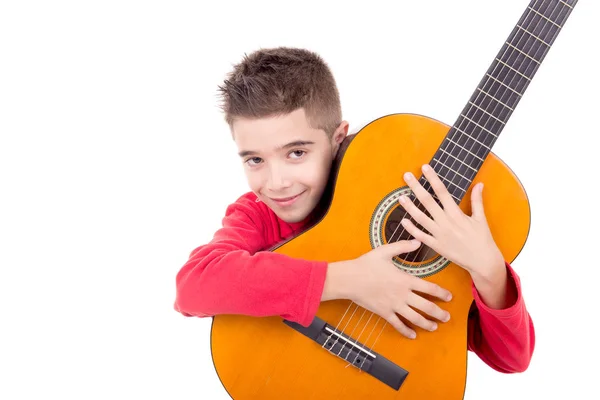 Little boy with guitar — Stock Photo, Image